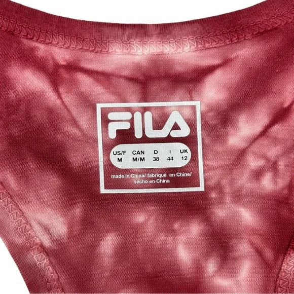FILA Women’s Dark Raspberry Dream Cotton Light Support Sports Bra Size M L XL - Picture 5 of 10